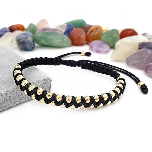 Pulsera Tejida con Oro Laminado 18k