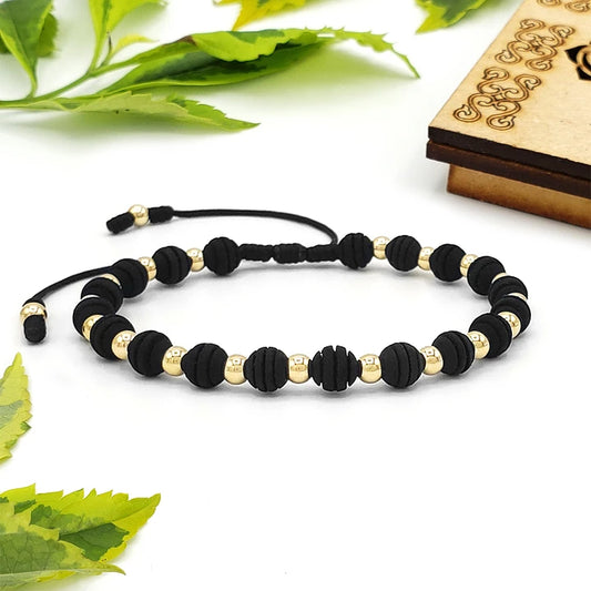 Pulsera con Neopreno y Oro Laminado 18K