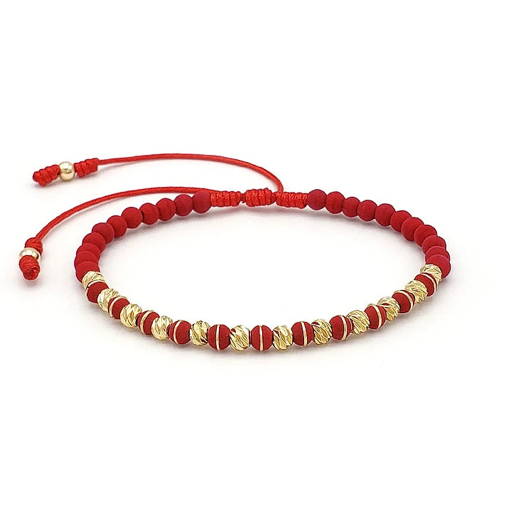 Pulsera Neopreno Oro Laminado Diamantado 18k de 4mm