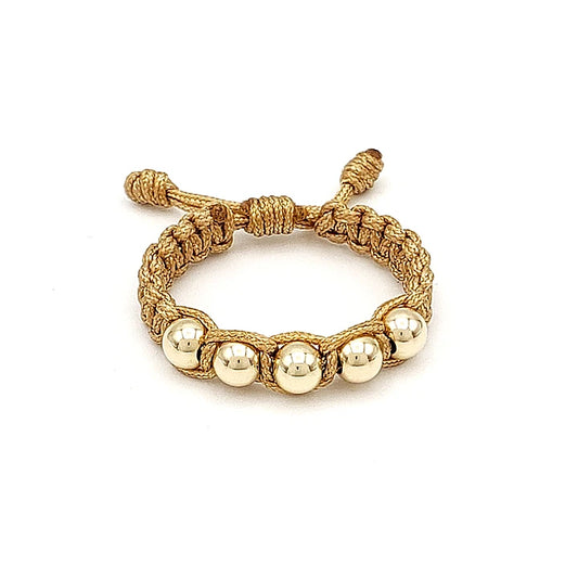 Anillo Tejido Oro Laminado de 18k