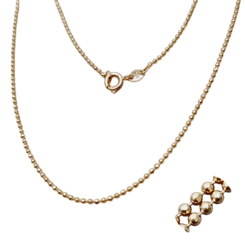 Cadena Tejido Militar Diamantado 18K Grosor 40CM